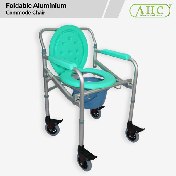 Foldable Aluminium Commode Chair with Bucket