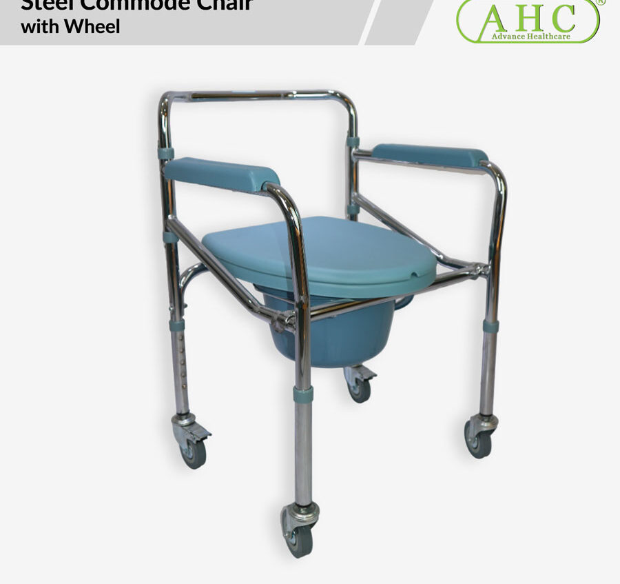 CM696 - Steel Commode Chair With Wheel