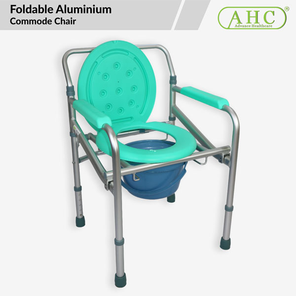 Foldable Aluminium Commode Chair with Bucket