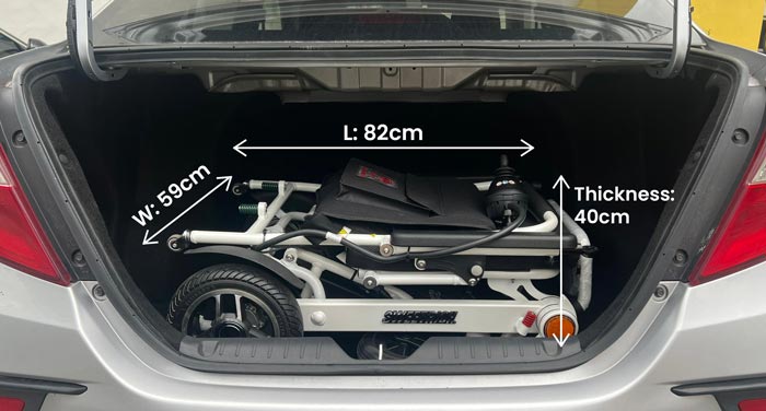 Folding Remote Control Electric Wheelchair (iFold Plus) (WCE6000)