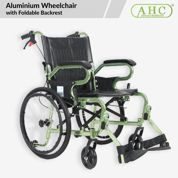 Aluminium Wheelchair with Foldable Backrest